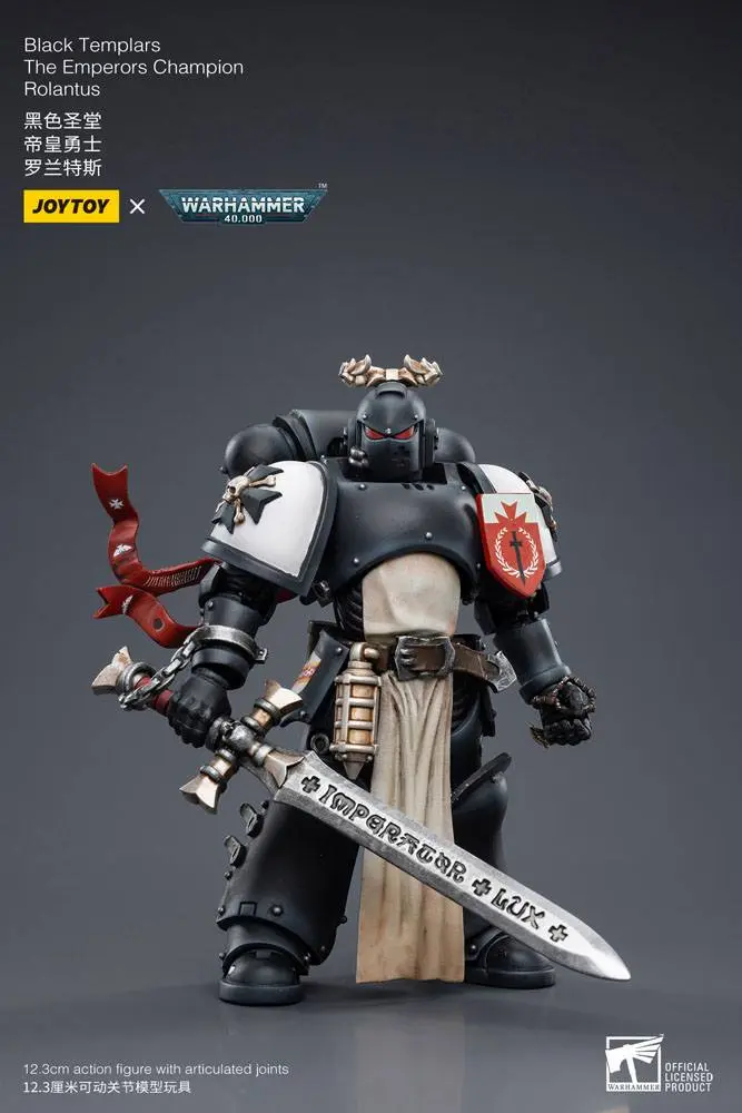 Warhammer 40k Actionfigur 1/18 Black Templars The Emperors Champion Rolantus 12 cm termékfotó