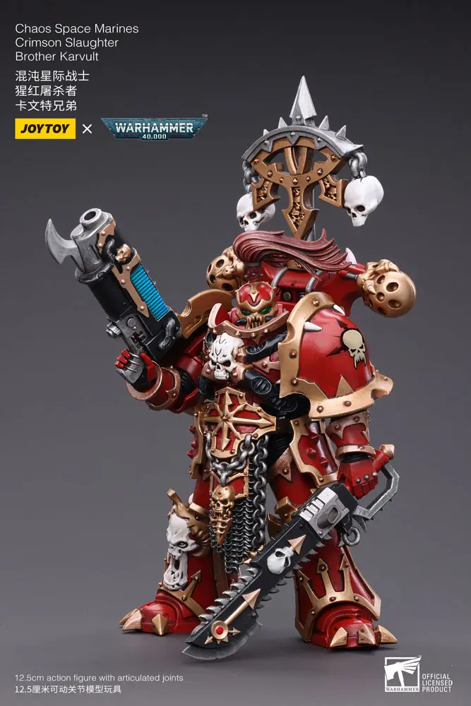 Warhammer 40k Actionfigur 1/18 Chaos Space Marines Crimson Slaughter Brother Karvult 12 cm Produktfoto