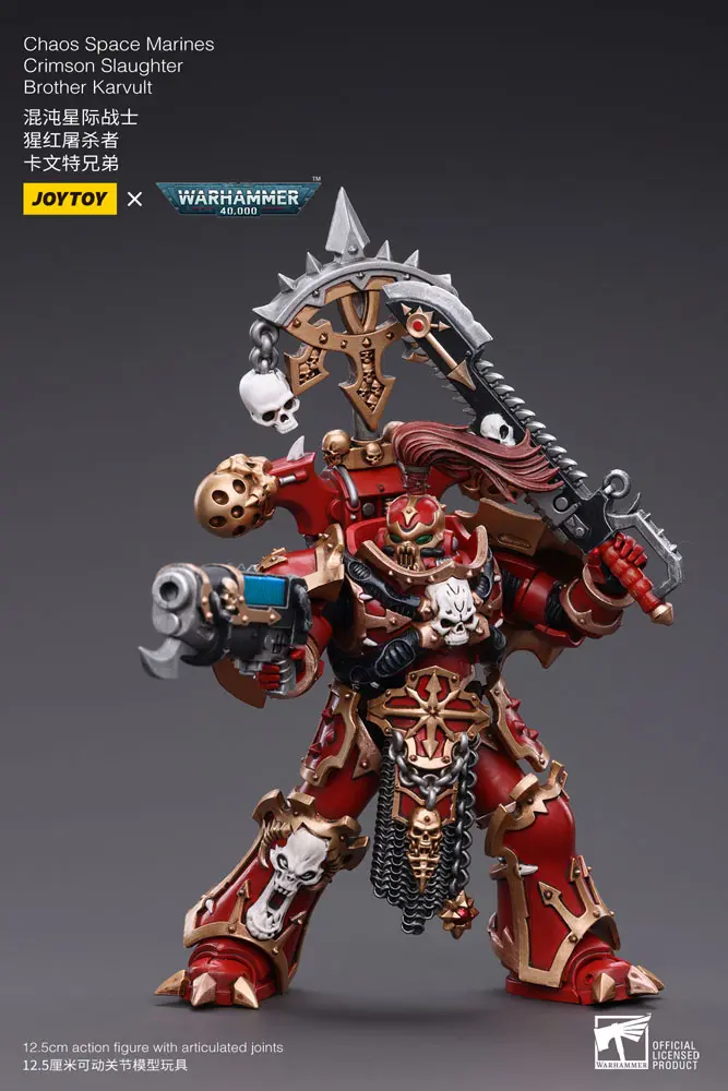 Warhammer 40k Actionfigur 1/18 Chaos Space Marines Crimson Slaughter Brother Karvult 12 cm Produktfoto