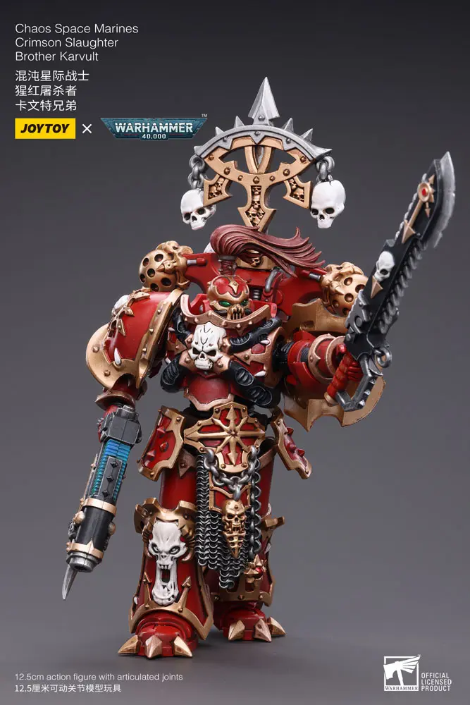 Warhammer 40k Actionfigur 1/18 Chaos Space Marines Crimson Slaughter Brother Karvult 12 cm Produktfoto