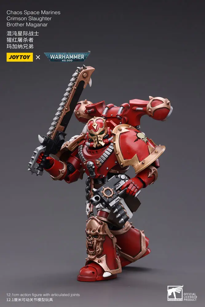 Warhammer 40k Actionfigur 1/18 Chaos Space Marines Crimson Slaughter Brother Maganar 12 cm Produktfoto