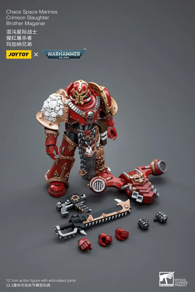 Warhammer 40k Actionfigur 1/18 Chaos Space Marines Crimson Slaughter Brother Maganar 12 cm Produktfoto