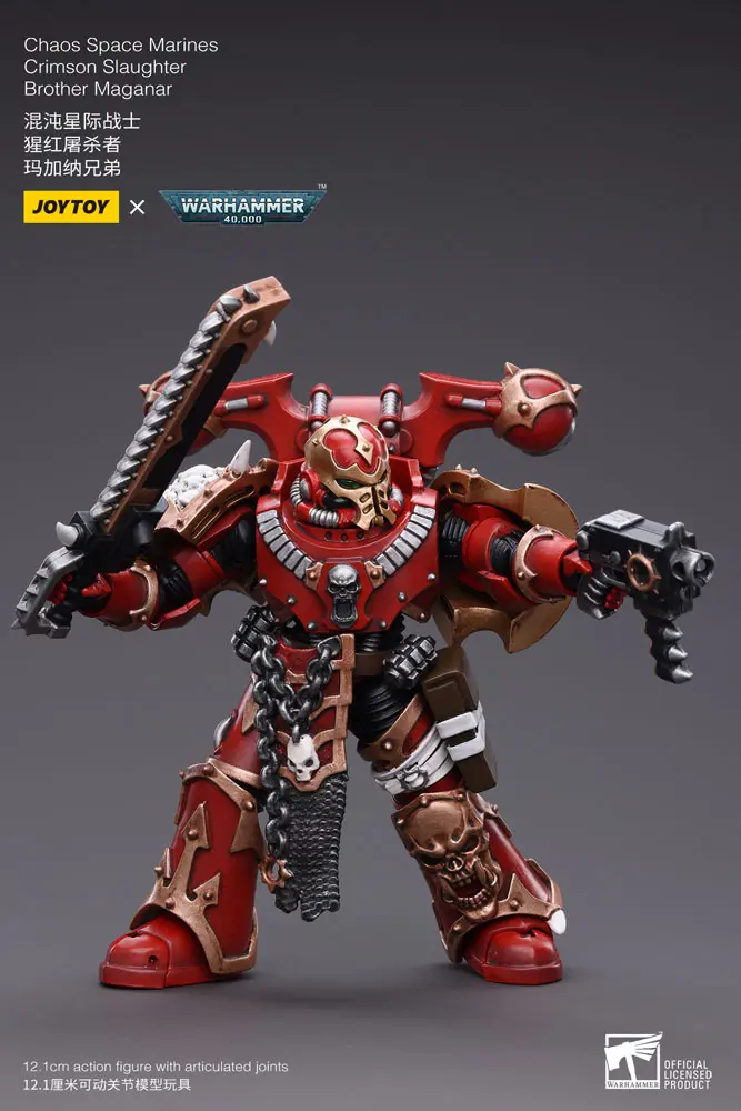 Warhammer 40k Actionfigur 1/18 Chaos Space Marines Crimson Slaughter Brother Maganar 12 cm Produktfoto