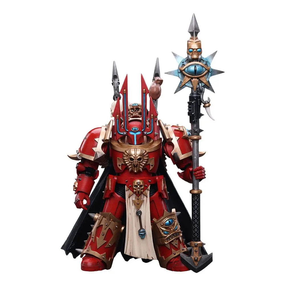Warhammer 40k Actionfigur 1/18 Chaos Space Marines Crimson Slaughter Sorcerer Lord in Terminator Armour 12 cm Produktfoto