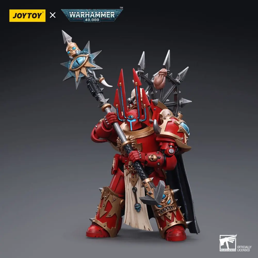Warhammer 40k Actionfigur 1/18 Chaos Space Marines Crimson Slaughter Sorcerer Lord in Terminator Armour 12 cm Produktfoto