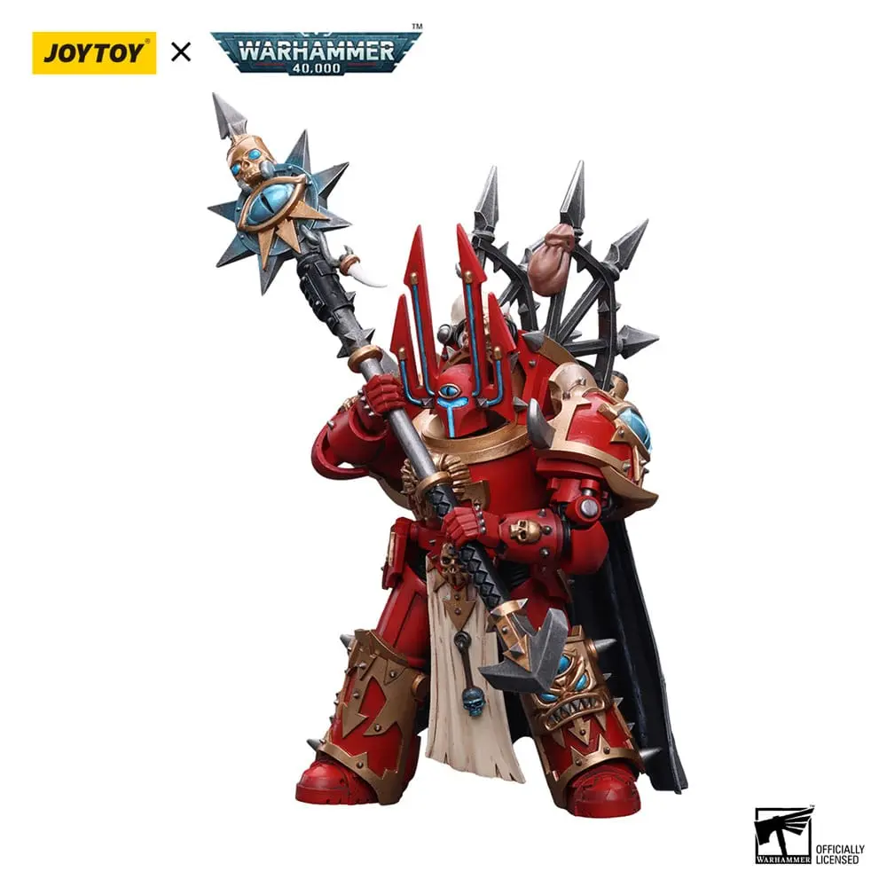 Warhammer 40k Actionfigur 1/18 Chaos Space Marines Crimson Slaughter Sorcerer Lord in Terminator Armour 12 cm Produktfoto