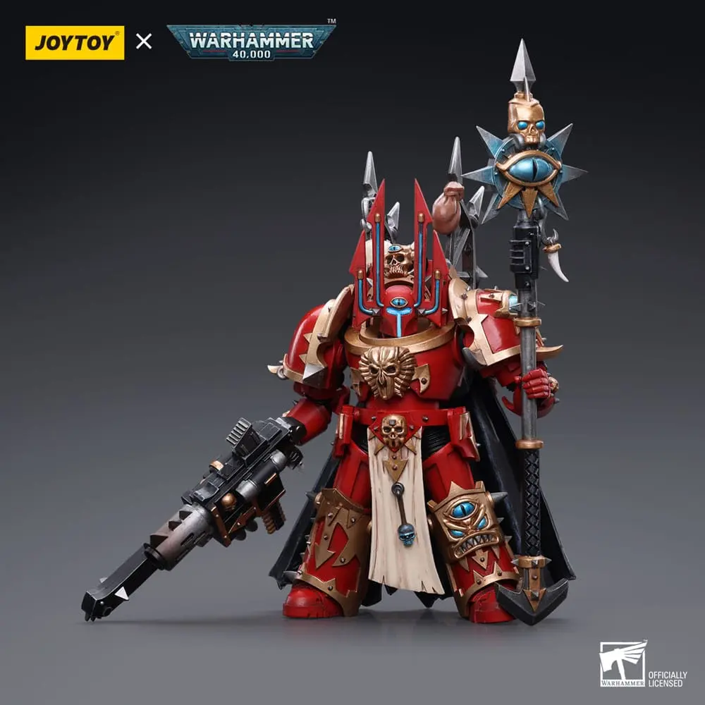 Warhammer 40k Actionfigur 1/18 Chaos Space Marines Crimson Slaughter Sorcerer Lord in Terminator Armour 12 cm Produktfoto