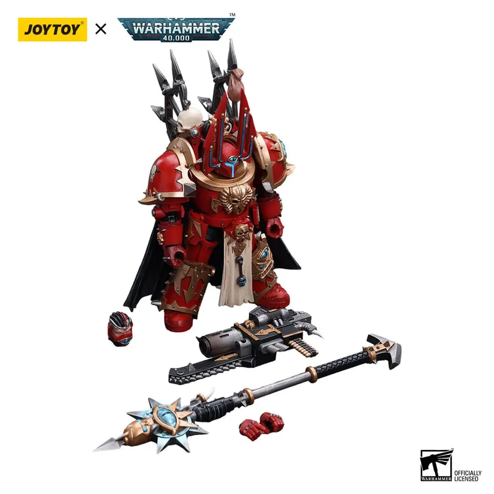 Warhammer 40k Actionfigur 1/18 Chaos Space Marines Crimson Slaughter Sorcerer Lord in Terminator Armour 12 cm Produktfoto
