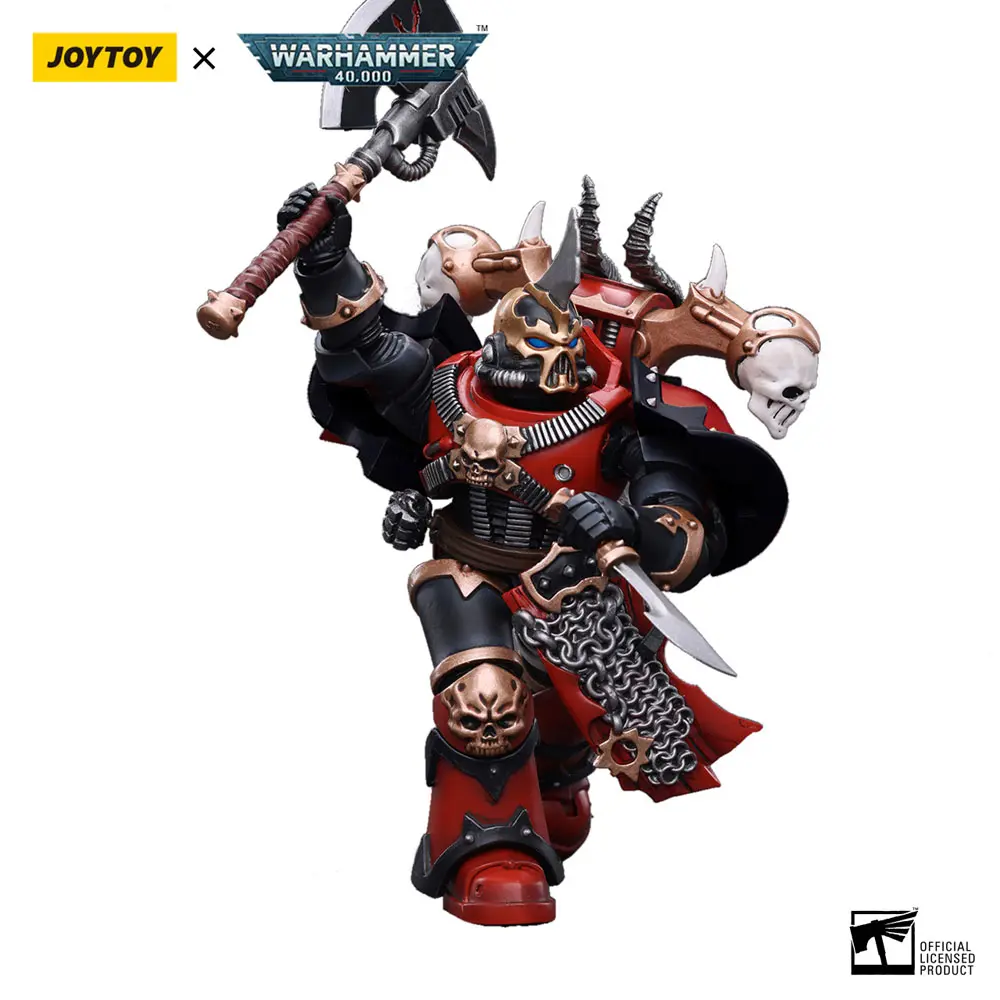 Warhammer 40k Actionfigur 1/18 Chaos Space Marines Red Corsairs Exalted Champion Gotor the Blade 12 cm Produktfoto