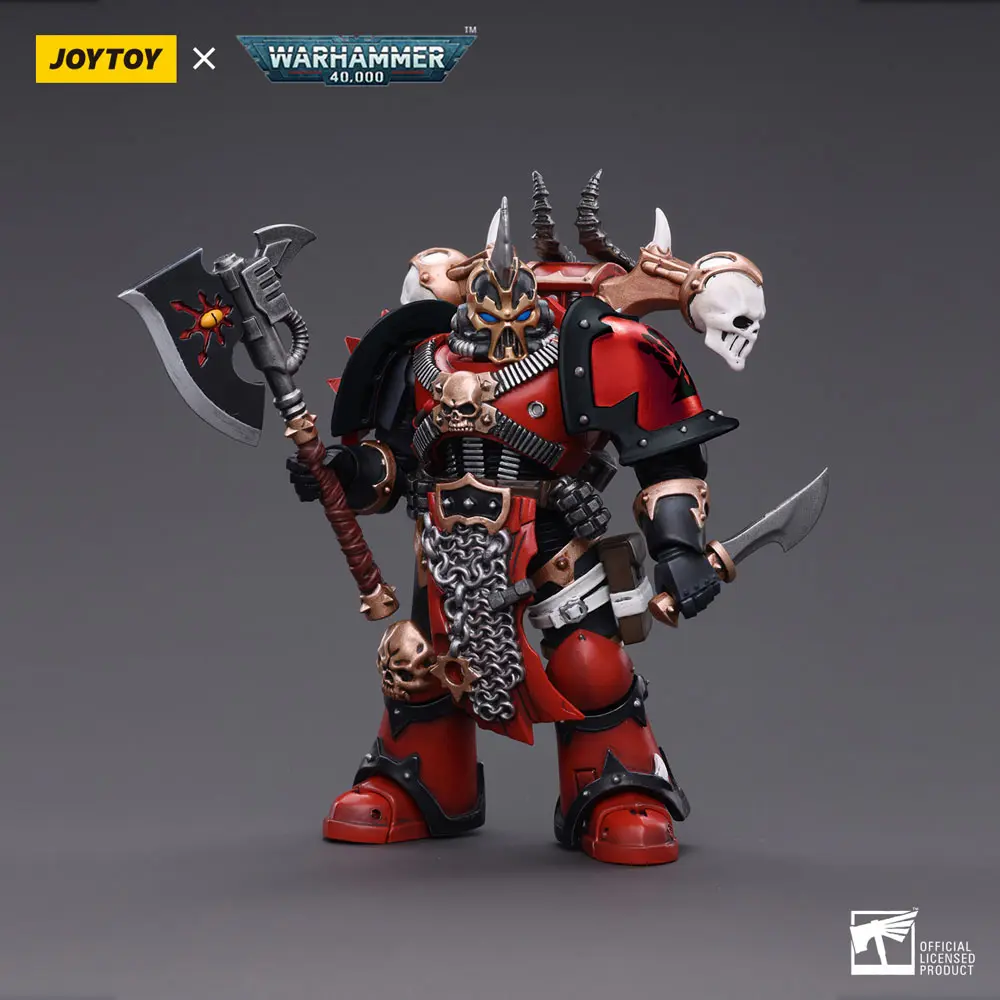 Warhammer 40k Actionfigur 1/18 Chaos Space Marines Red Corsairs Exalted Champion Gotor the Blade 12 cm Produktfoto