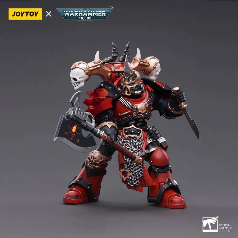 Warhammer 40k Actionfigur 1/18 Chaos Space Marines Red Corsairs Exalted Champion Gotor the Blade 12 cm Produktfoto