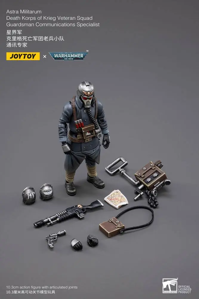 Warhammer 40k Actionfigur 1/18 Death Korps of Krieg Veteran Squad Guardsman Communications Specialist 10 cm Produktfoto