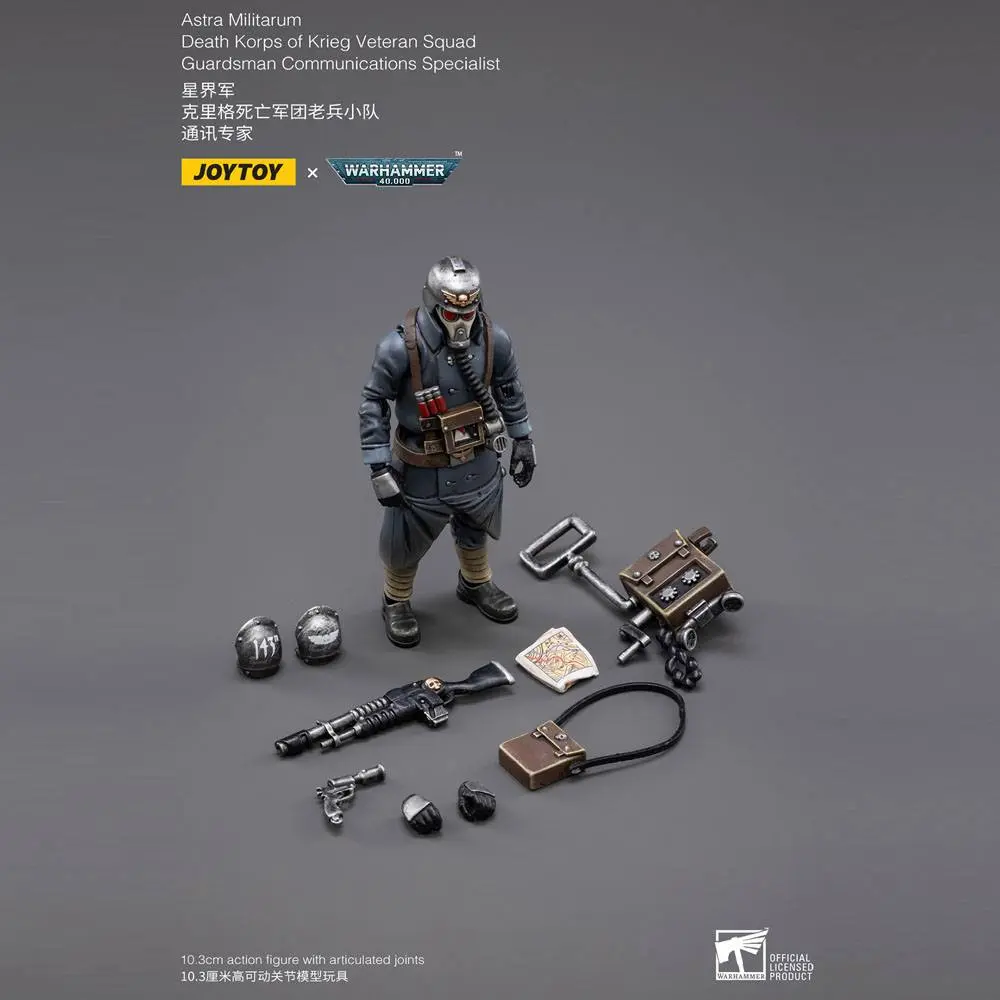 Warhammer 40k Actionfigur 1/18 Death Korps of Krieg Veteran Squad Guardsman Communications Specialist 10 cm Produktfoto
