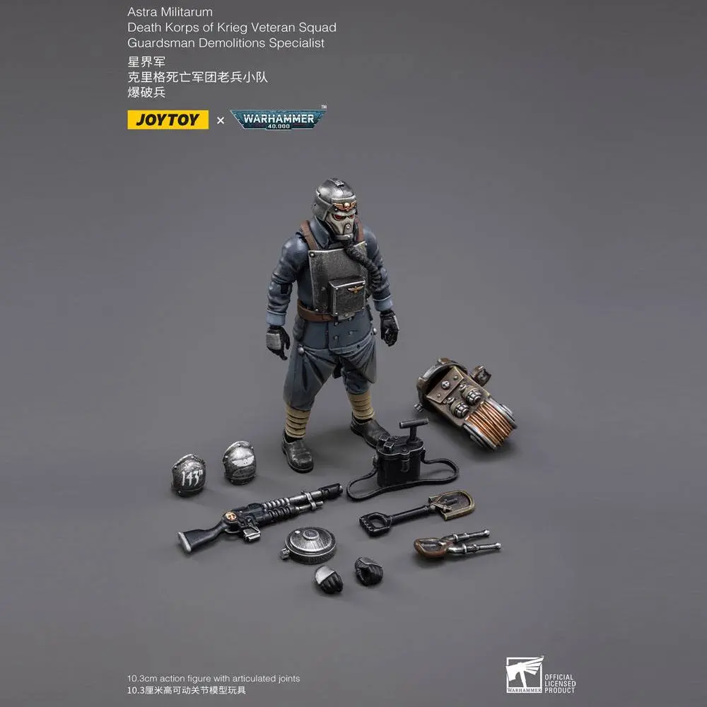 Warhammer 40k Actionfigur 1/18 Death Korps of Krieg Veteran Squad Gardist Sprengstoffexperte 10 cm Produktfoto