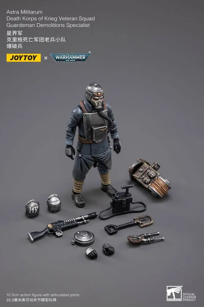 Warhammer 40k Actionfigur 1/18 Death Korps of Krieg Veteran Squad Gardist Sprengstoffexperte 10 cm Produktfoto