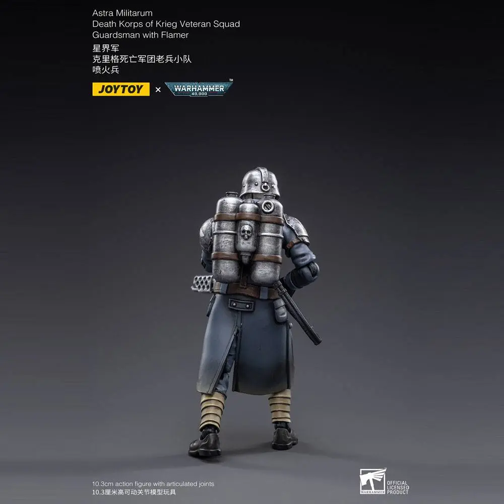 Warhammer 40k Action Figur 1/18 Death Korps of Krieg Veteran Squad Guardsman mit Flamer 10 cm Produktfoto