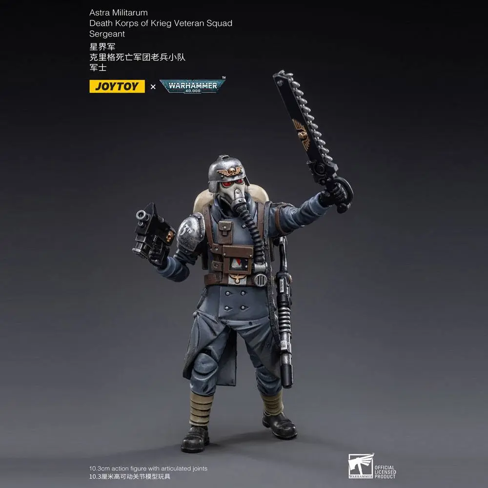 Warhammer 40k Actionfigur 1/18 Death Korps of Krieg Veteranen Squad Sergeant 10 cm Produktfoto