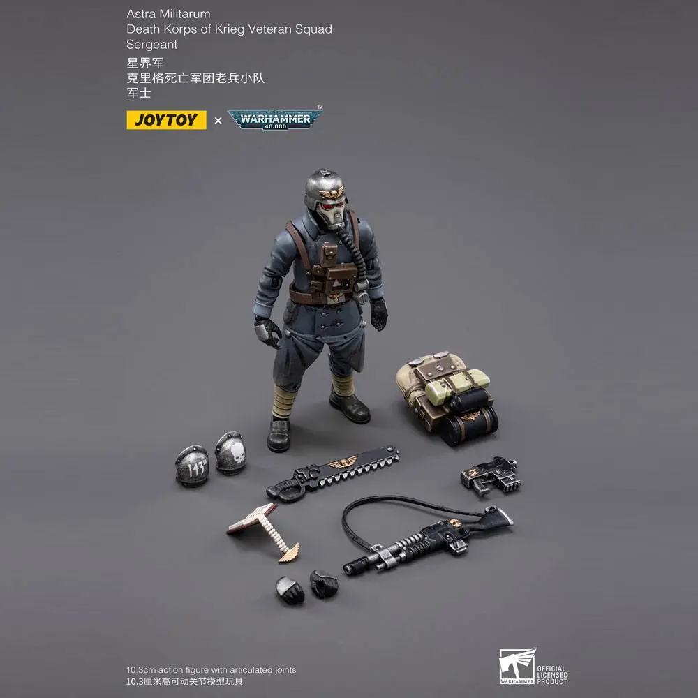 Warhammer 40k Actionfigur 1/18 Death Korps of Krieg Veteranen Squad Sergeant 10 cm Produktfoto