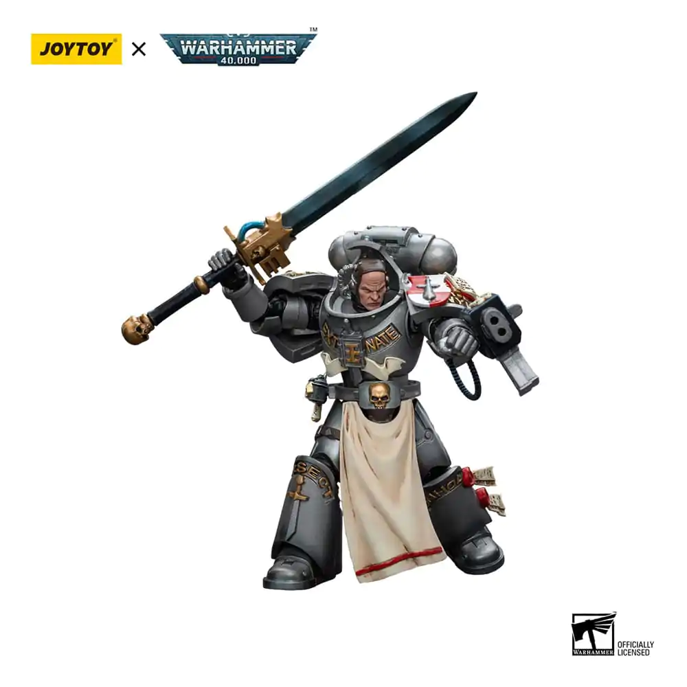 Warhammer 40k Actionfigur 1/18 Grey Knights Strike Squad Justicar 12 cm termékfotó