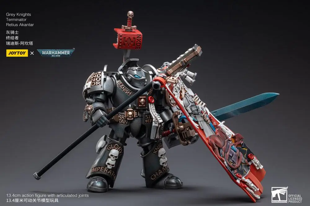 Warhammer 40k Actionfigur 1/18 Grey Knights Terminator Retius Akantar 13 cm termékfotó