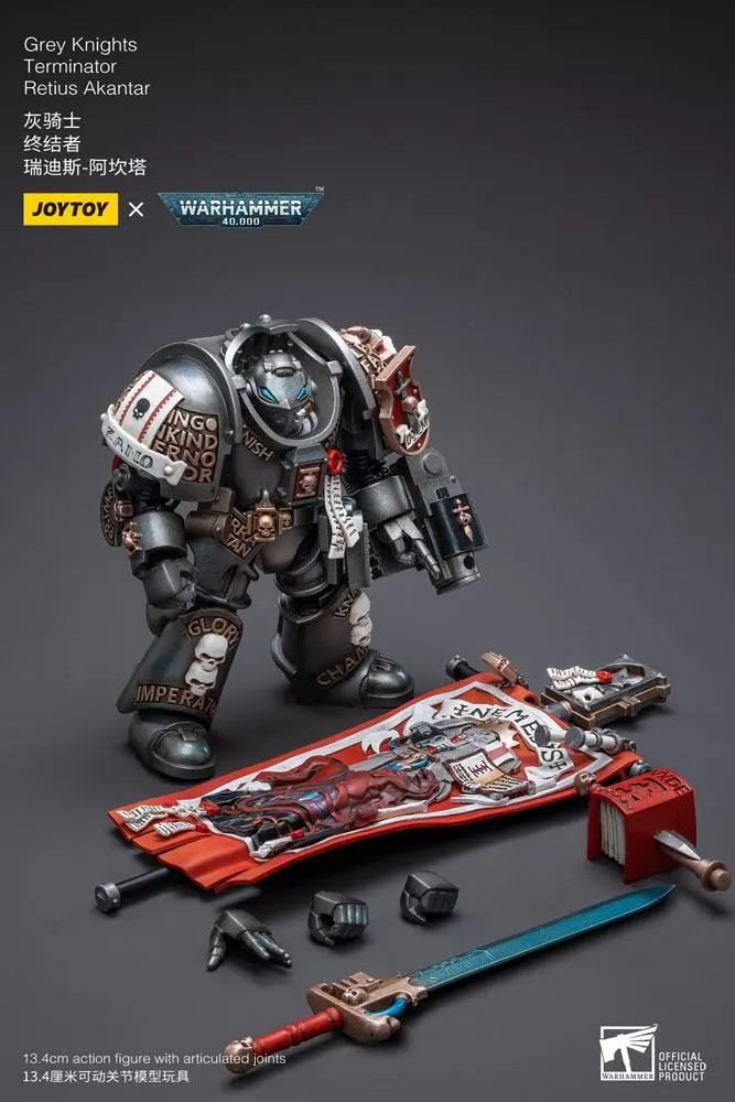 Warhammer 40k Actionfigur 1/18 Grey Knights Terminator Retius Akantar 13 cm termékfotó