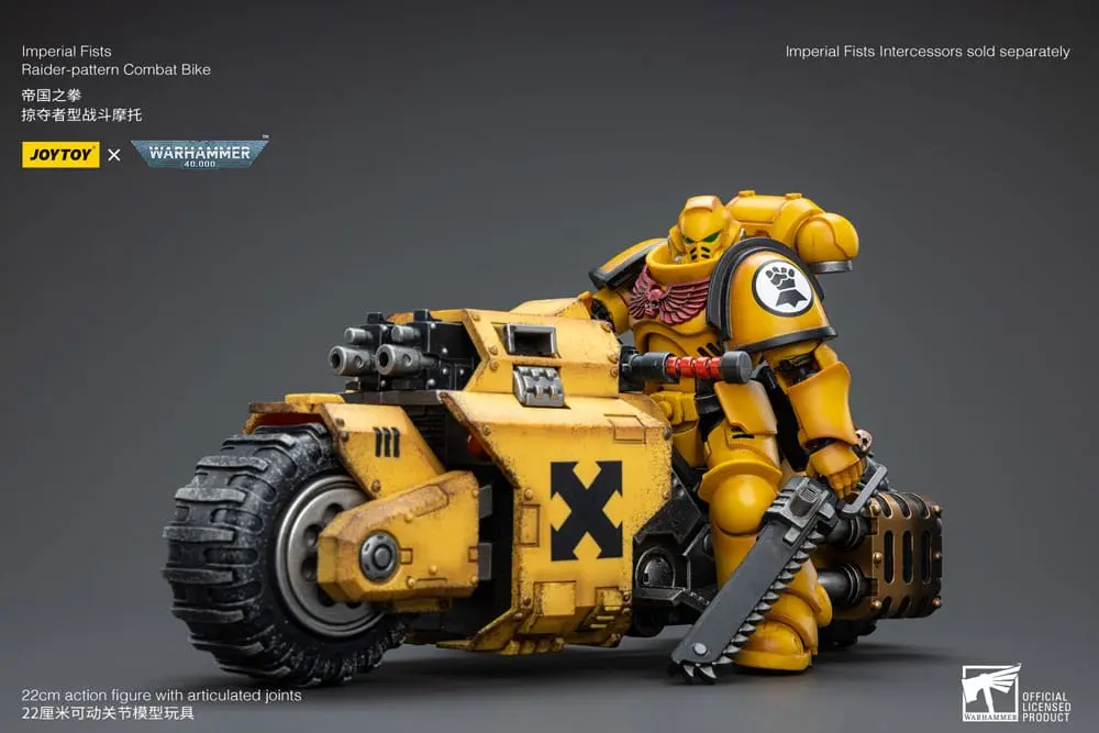 Warhammer 40k Fahrzeug 1/18 Imperial Fists Raider-pattern Combat Bike 22 cm Produktfoto