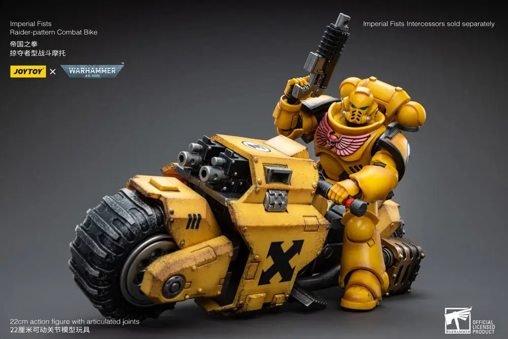 Warhammer 40k Fahrzeug 1/18 Imperial Fists Raider-pattern Combat Bike 22 cm Produktfoto