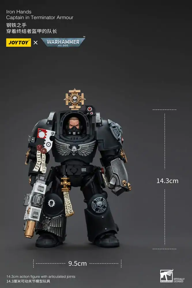 Warhammer 40k Actionfigur 1/18 Iron Hands Captain in Terminator Armour 14 cm Produktfoto