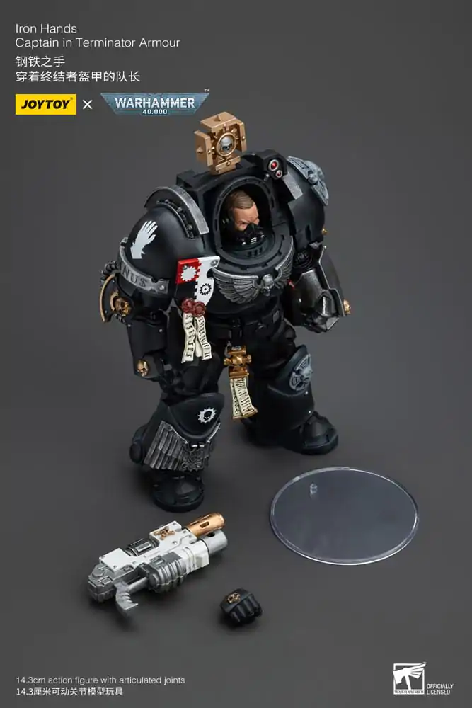 Warhammer 40k Actionfigur 1/18 Iron Hands Captain in Terminator Armour 14 cm Produktfoto