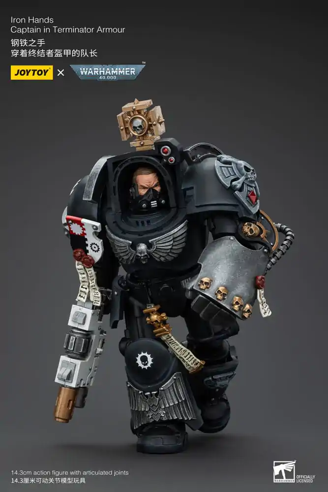 Warhammer 40k Actionfigur 1/18 Iron Hands Captain in Terminator Armour 14 cm Produktfoto