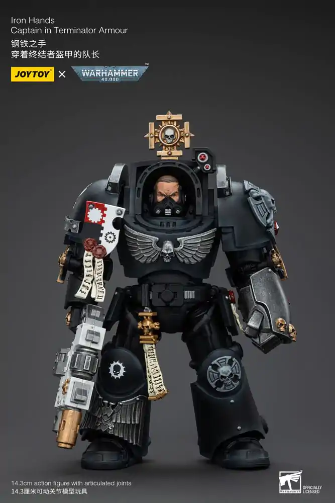 Warhammer 40k Actionfigur 1/18 Iron Hands Captain in Terminator Armour 14 cm Produktfoto