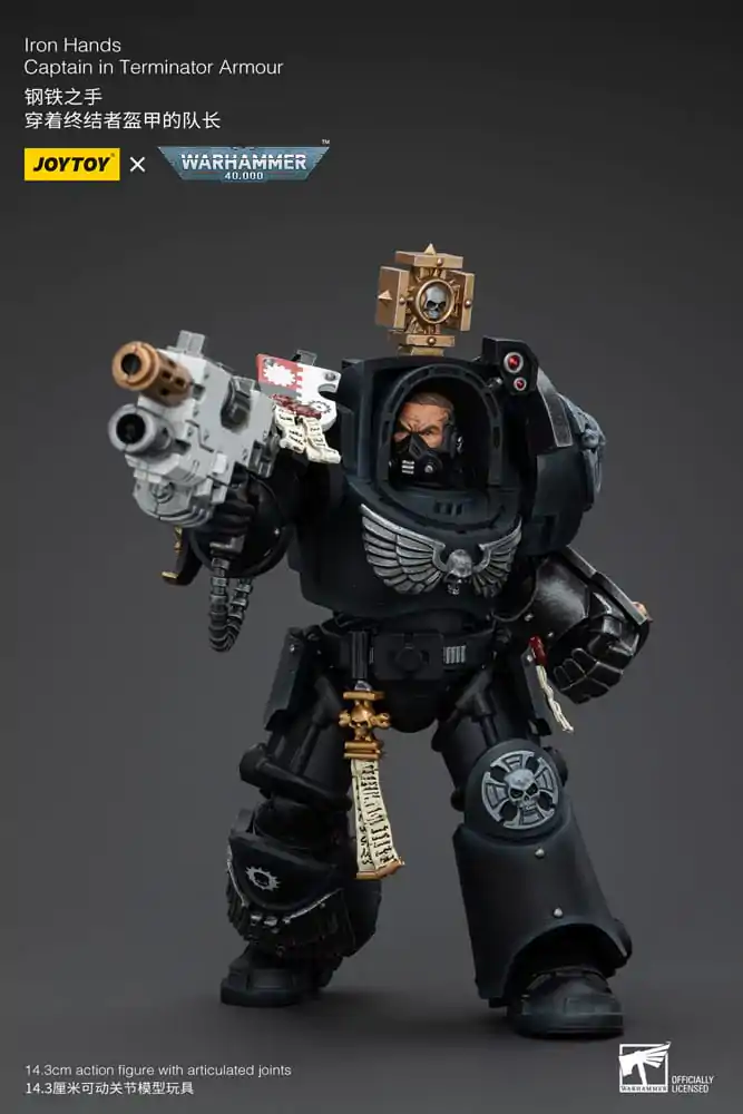 Warhammer 40k Actionfigur 1/18 Iron Hands Captain in Terminator Armour 14 cm Produktfoto