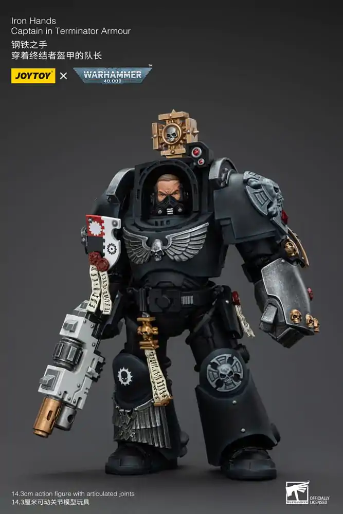 Warhammer 40k Actionfigur 1/18 Iron Hands Captain in Terminator Armour 14 cm Produktfoto