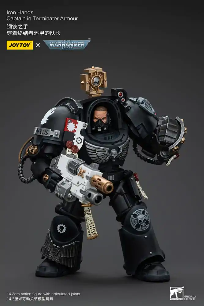 Warhammer 40k Actionfigur 1/18 Iron Hands Captain in Terminator Armour 14 cm Produktfoto