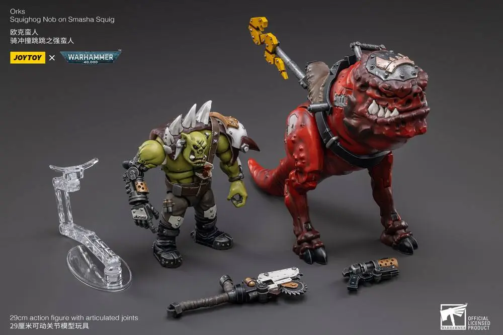 Warhammer 40k Actionfigur 1/18 Orks Squighog Nob On Smasha Squig Produktfoto