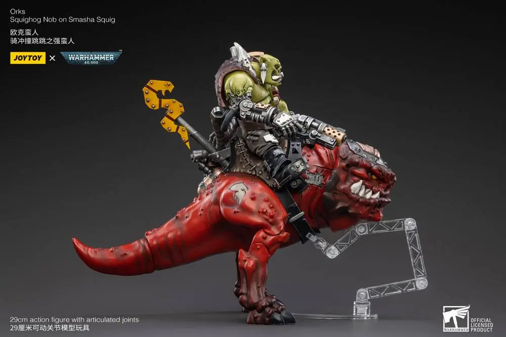 Warhammer 40k Actionfigur 1/18 Orks Squighog Nob On Smasha Squig Produktfoto