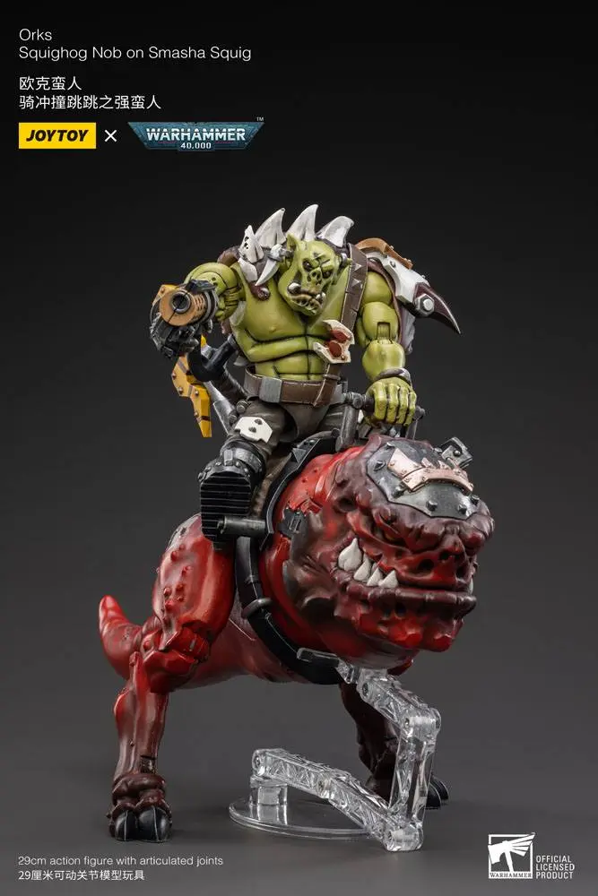 Warhammer 40k Actionfigur 1/18 Orks Squighog Nob On Smasha Squig Produktfoto