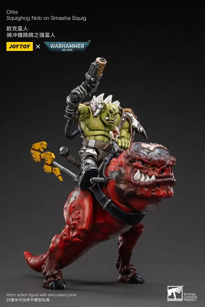 Warhammer 40k Actionfigur 1/18 Orks Squighog Nob On Smasha Squig Produktfoto