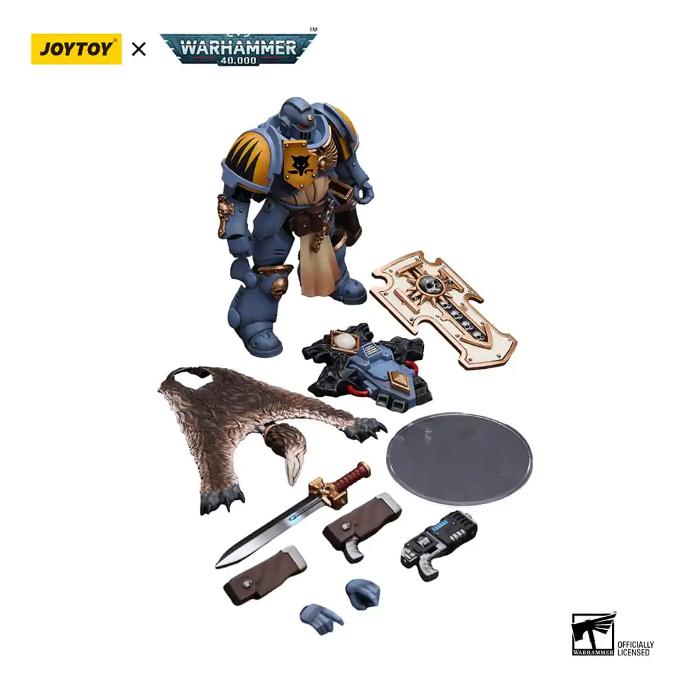 Warhammer 40k Actionfigur 1/18 Primaris Space Marines Space Wolves Bladeguard Veteran 12 cm Produktfoto