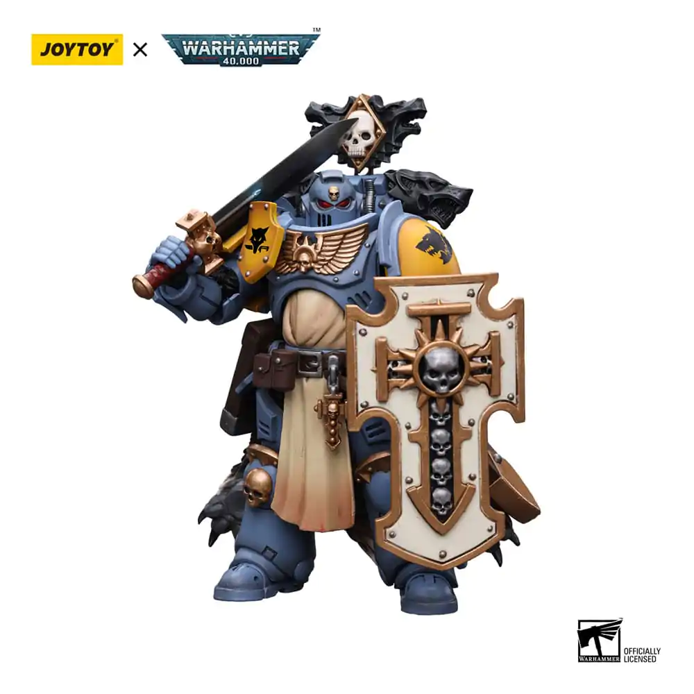 Warhammer 40k Actionfigur 1/18 Primaris Space Marines Space Wolves Bladeguard Veteran 12 cm Produktfoto