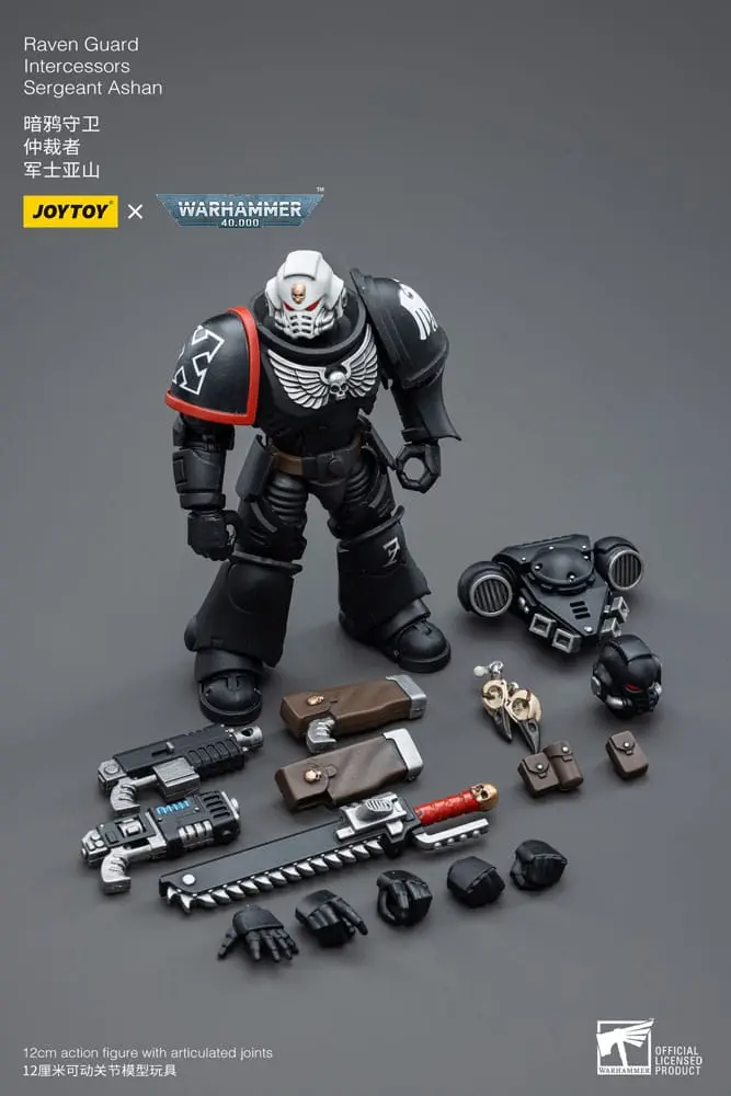 Warhammer 40k Actionfigur 1/18 Raven Guard Intercessors Sergeant Ashan 12 cm Produktfoto