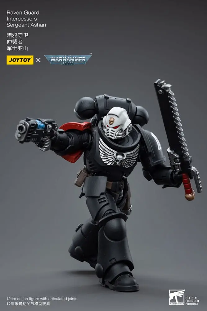 Warhammer 40k Actionfigur 1/18 Raven Guard Intercessors Sergeant Ashan 12 cm Produktfoto