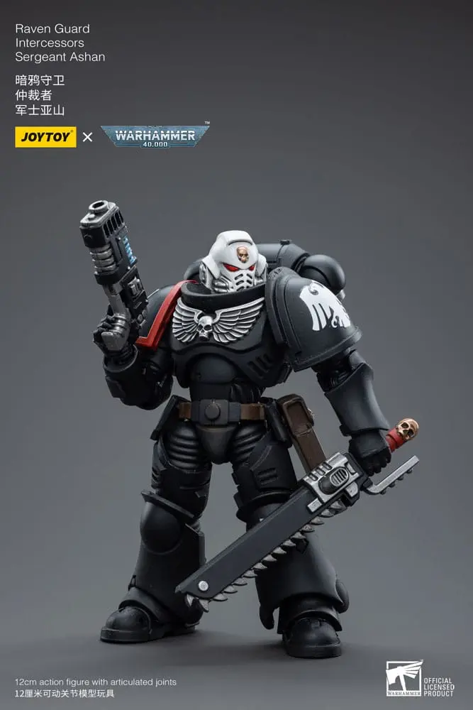 Warhammer 40k Actionfigur 1/18 Raven Guard Intercessors Sergeant Ashan 12 cm Produktfoto
