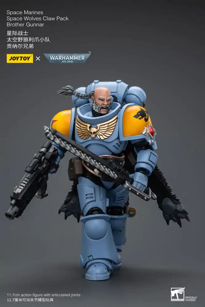 Warhammer 40k Actionfigur 1/18 Space Marines Space Wolves Claw Pack Brother Gunnar 12 cm termékfotó