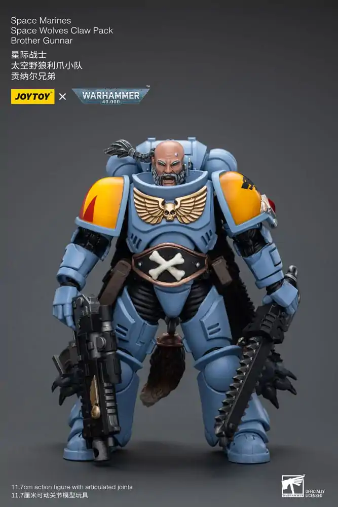 Warhammer 40k Actionfigur 1/18 Space Marines Space Wolves Claw Pack Brother Gunnar 12 cm termékfotó