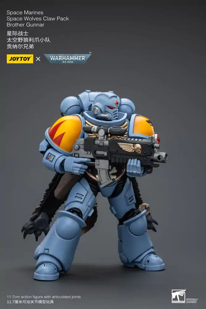 Warhammer 40k Actionfigur 1/18 Space Marines Space Wolves Claw Pack Brother Gunnar 12 cm termékfotó