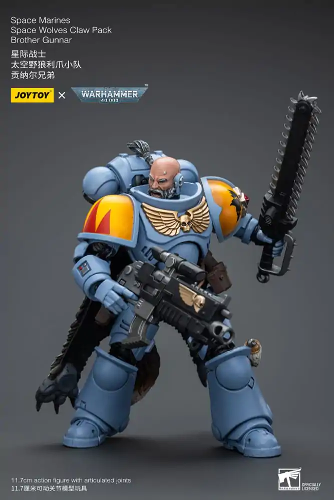 Warhammer 40k Actionfigur 1/18 Space Marines Space Wolves Claw Pack Brother Gunnar 12 cm termékfotó