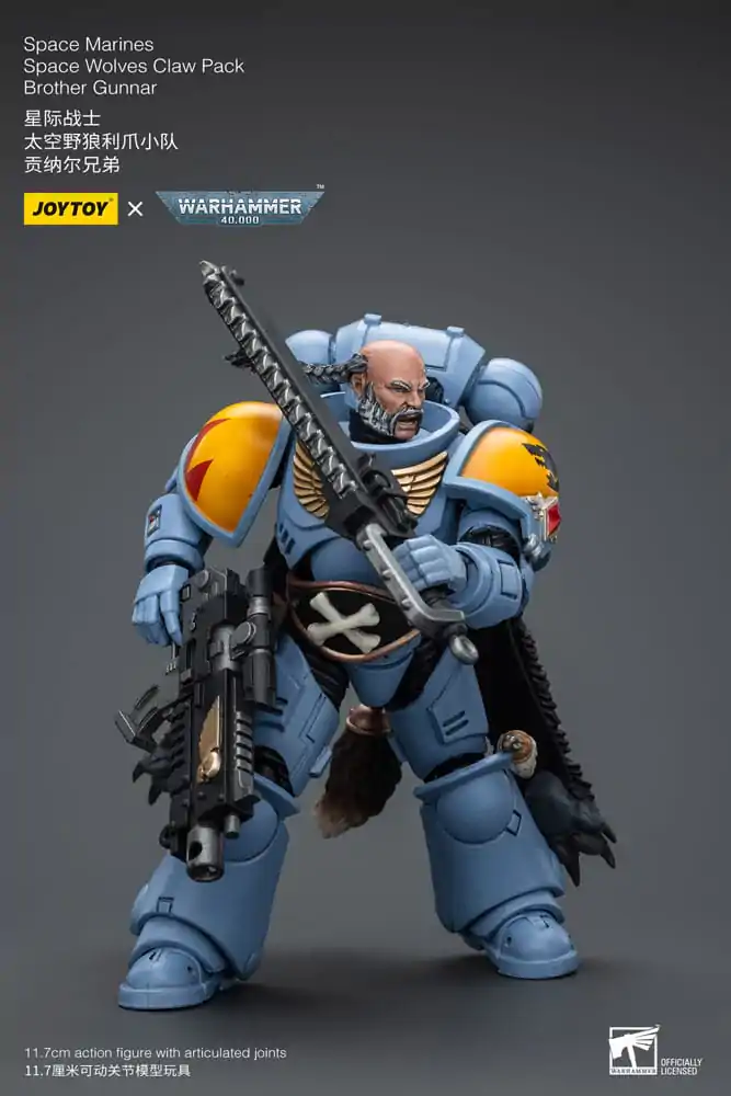 Warhammer 40k Actionfigur 1/18 Space Marines Space Wolves Claw Pack Brother Gunnar 12 cm termékfotó