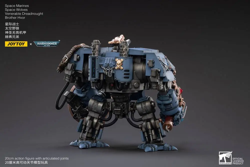 Warhammer 40k Actionfigur 1/18 Space Marines Space Wolves Venerable Dreadnought Brother Hvor 20 cm Produktfoto