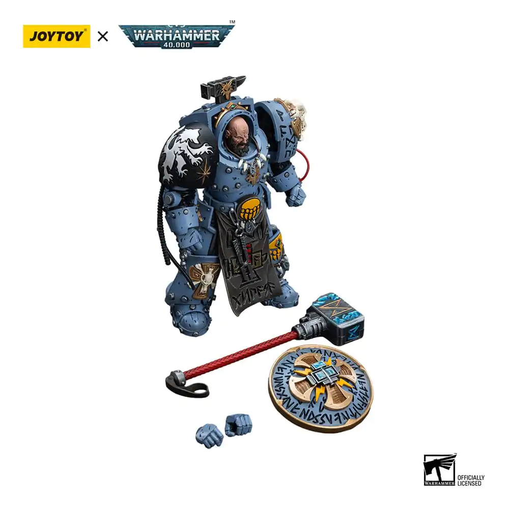 Warhammer 40k Actionfigur 1/18 Space Wolves Arjac Rockfist 12 cm Produktfoto